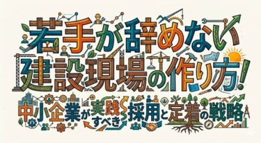若手が辞めない建設現場の作り方！中小企業が実践すべき採用と定着の戦略