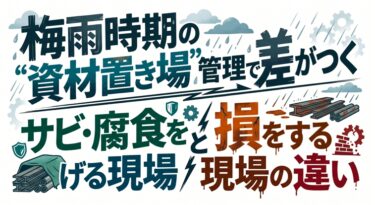 梅雨時期の“資材置き場”管理で差がつく　サビ・腐食を防げる現場と損をする現場の違い