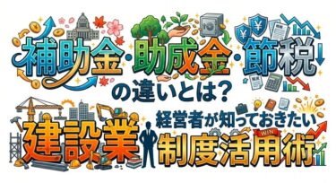 補助金・助成金・節税の違いとは？建設業経営者が知っておきたい制度活用術