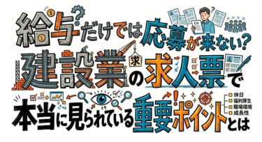 給与だけでは応募が来ない？建設業の求人票で本当に見られている重要ポイントとは